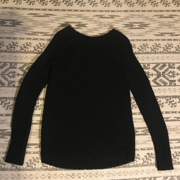 AT Thick Knit Long Black Sweater - Picture 5 of 6